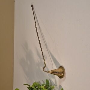 VINTAGE Brass Long Handled Candle Snuffer Extinguisher